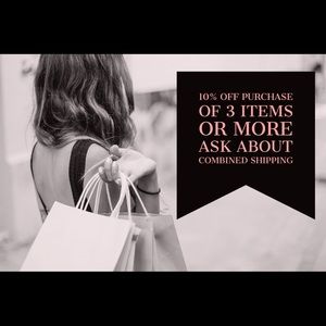 10% off purchase of 3 items or more.